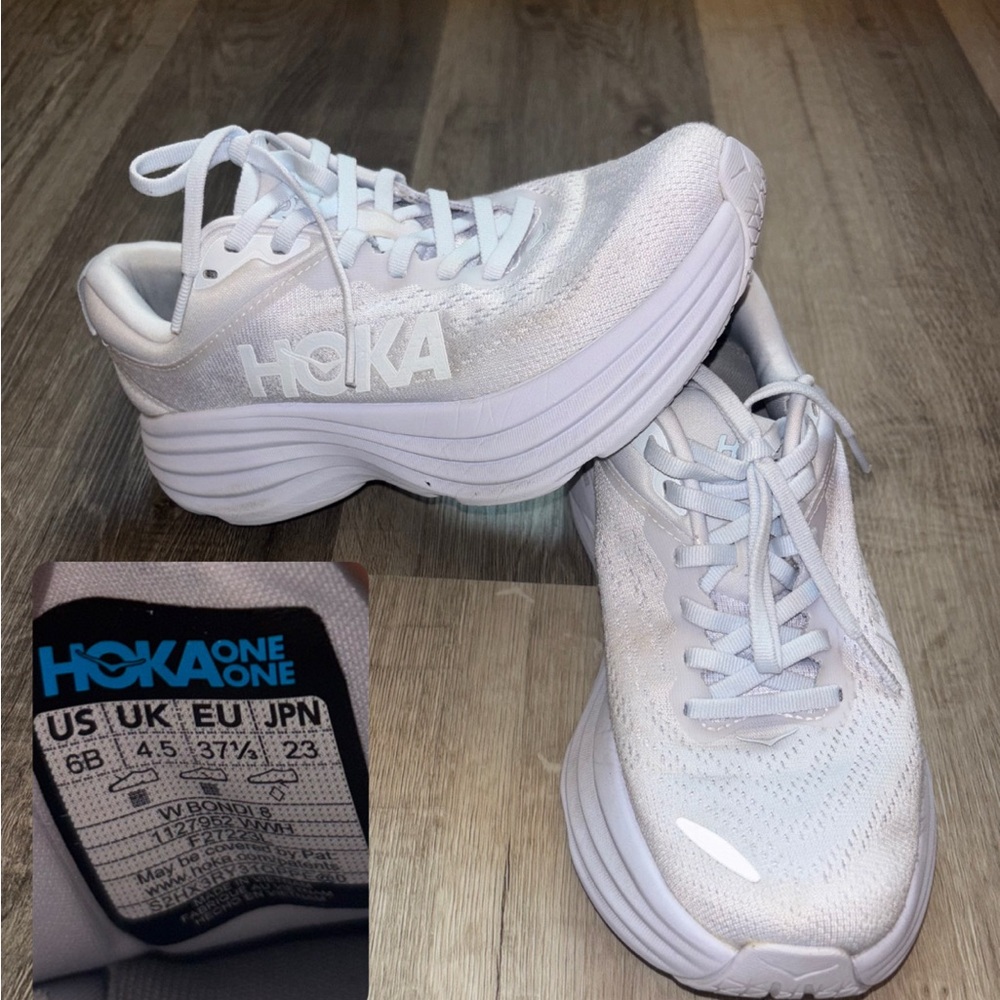 Hoka One One White Athletic Shoes